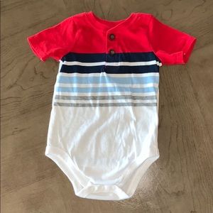 Boys Short Sleeve Bodysuit with Buttons